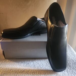 Kenneth Cole Unlisted Men’s Black Slip-On Square-Toe Dress Loafers